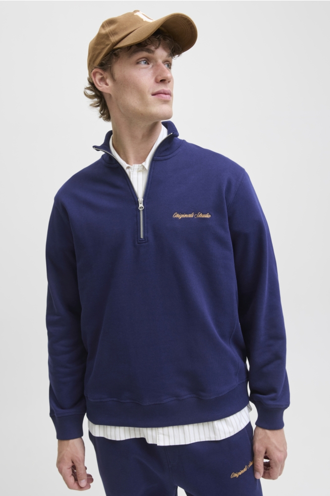 JORNORREBRO EMB SWEAT HIGH NECK SN 12282899 OCEAN CAVERN